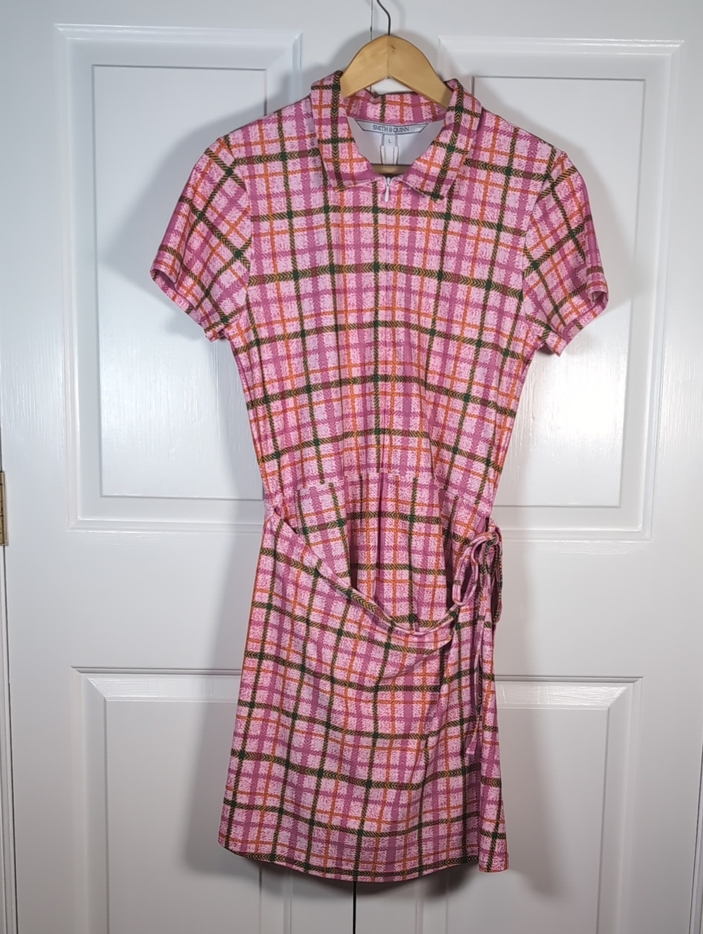 NWT Smith & Quinn Ivy Wrap Skort Dress Pomegranate Plaid Preppy Activewear Small